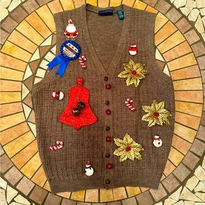 Ugly Christmas Sweater Vest in a men’s Large.